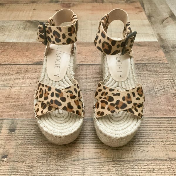 Sole Society Animal Print Espadrille Sandals- Size 7 on Sale