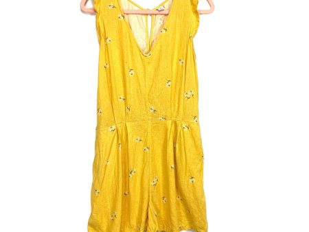 Old Navy Yellow Floral Romper- Size M Online Sale