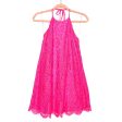 Macbeth Collection Hot Pink Laced Halter Top Dress- Size XS Cheap