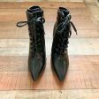 No Brand Black Faux Leather Lace Up Stiletto Boots- Size 38 (US 7.5 BRAND NEW) For Discount