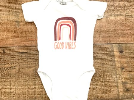 Rabbit Skins  Good Vibes  Rainbow Onesie- Size NB (we have matching mama shirt) Online Sale