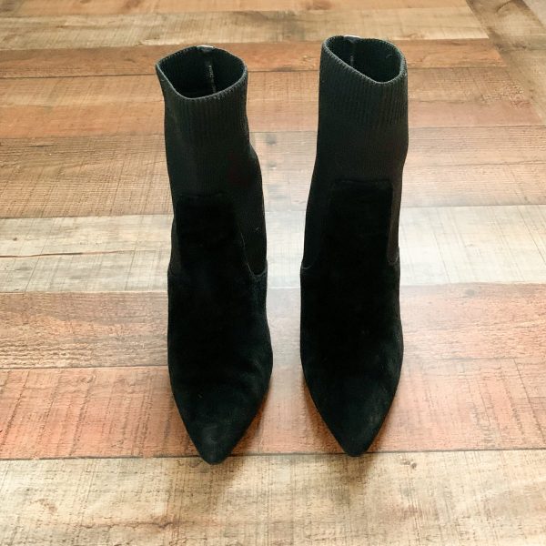 Steve Madden Black Suede Elastic Booties- Size 7.5 Discount