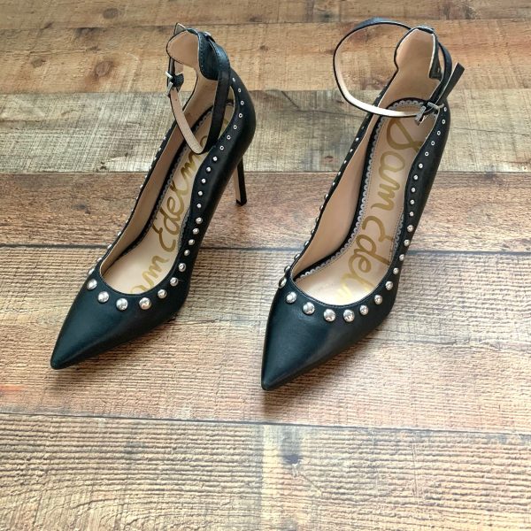 Sam Edelman Black Studded Ankle Wrap Heels- Size 9 (See Notes) Supply