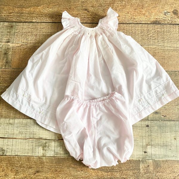 Will Beth Pink Smocked Rose Collar Dress with Bloomers- Size 6 M Cheap