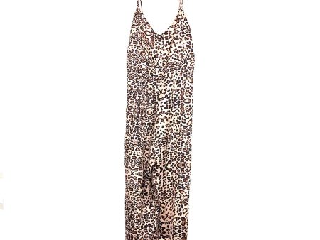 Goodnight Macaroon Animal Print Satin Like Jumpsuit- Size M Sale