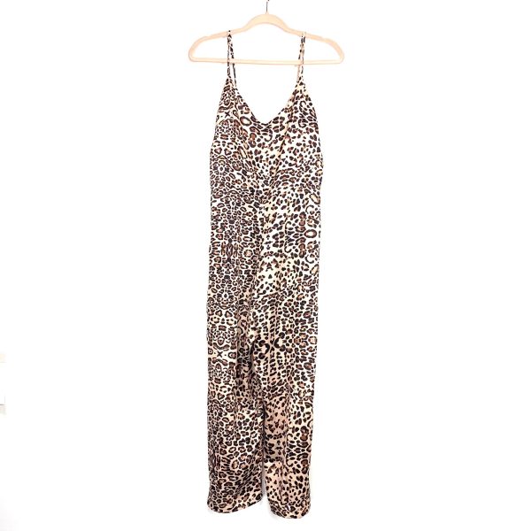 Goodnight Macaroon Animal Print Satin Like Jumpsuit- Size M Sale