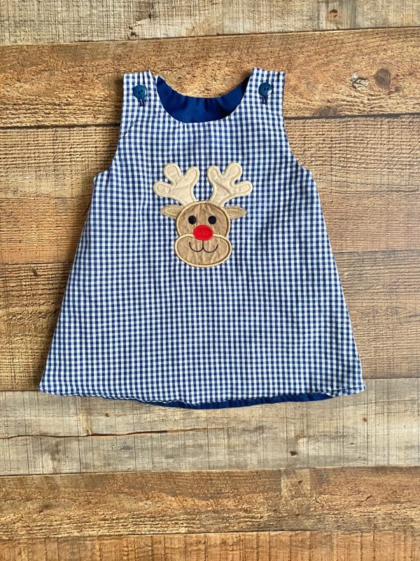 Boutique E.A. Embroidered Reindeer Dress- Size 12M Online