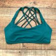 Lululemon Green With Green Animal Print Straps Padded Sports Bra- Size 8 Fashion