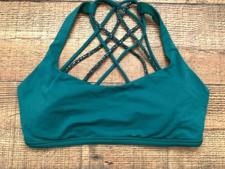 Lululemon Green With Green Animal Print Straps Padded Sports Bra- Size 8 Fashion