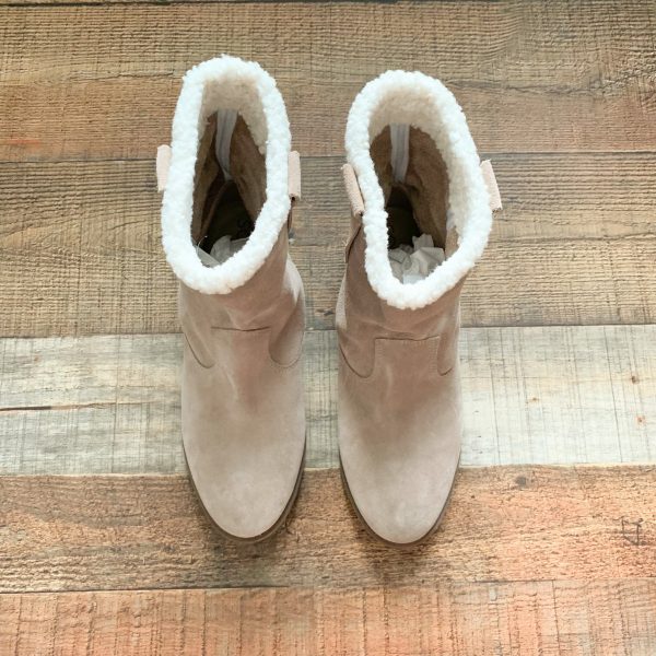 Sole Society Taupe Sherpa Lined Boots- Size 9 Online Hot Sale