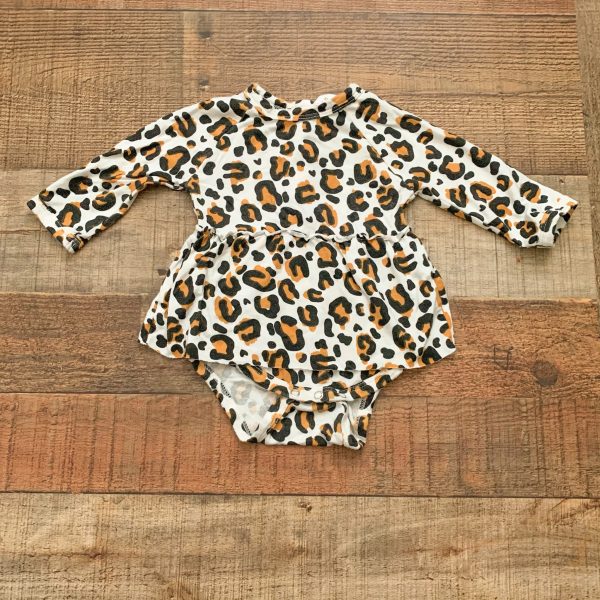 Spearmint Love Bamboo Animal Print Onesie Dress- Size 3-6M Supply