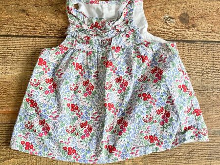 Janie & Jack Floral Open Back Top- Size 6-12M Cheap