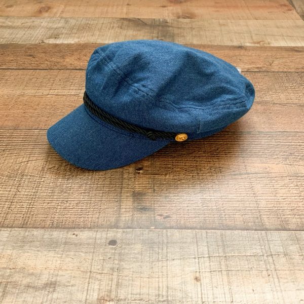 Urban Outfitters Denim Captain Hat NWT For Sale