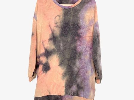 12PM by Mon Ami Tie-Dye Cozy Thin Sweatshirt Dress- Size M Online