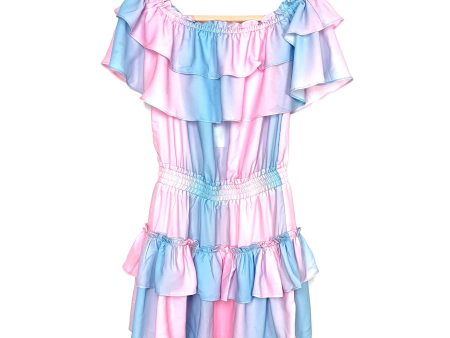 Buddy Love Cotton Candy Kiera Ruffled Off The Shoulder Mini Dress NWT- Size S For Sale