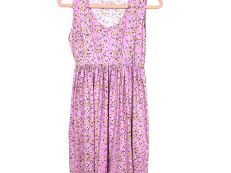 Everly Grey Lilac Floral Print Nursing Dress- Size S Online now