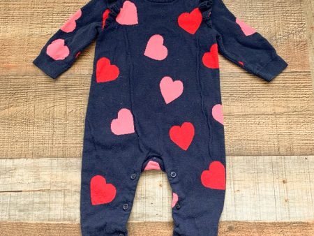 Baby Gap Navy Blue Heart Jumpsuit- Size 3-6M Supply