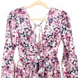 Michael Costello x Revolve Floral Print Front Twist Cut Out Open Back With Tie Dress NWT- Size S Fashion