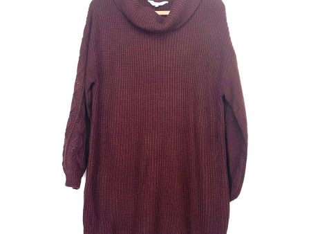 Amaryllis x Almost Ready Blog Wine Turtleneck Sweater Dress- Size L Online now