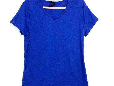 Hanes Royal Blue V-Neck T-Shirt- Size L Supply