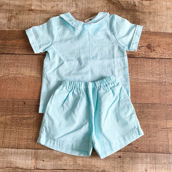 The Oaks Blue Green Short Set NWT- Size 3 Cheap