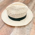 Macchia Di Ruggine Paper Straw Hat With Black Belt Online Hot Sale