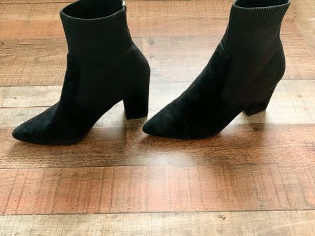 Steve Madden Black Suede Elastic Booties- Size 7.5 Discount