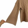 Mudpie Camel Cable Knit Bell Sleeve Sweater NWT- Size M Cheap