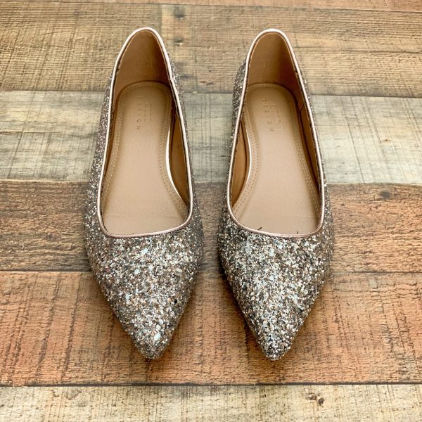 Asos Design Glitter Flats- Size 6 For Sale