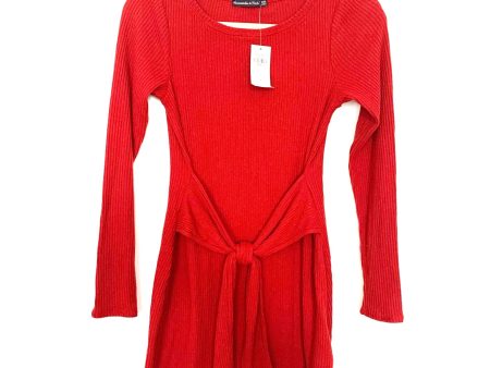 Abercrombie & Fitch Red Ribbed Front Knot Dress NWT- Size XS Cheap