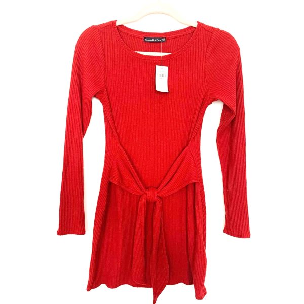 Abercrombie & Fitch Red Ribbed Front Knot Dress NWT- Size XS Cheap