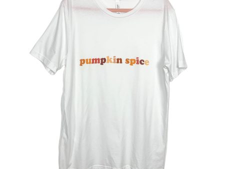 Bella + Canvas White  Pumpkin Spice  T-Shirt- Size L Online Sale