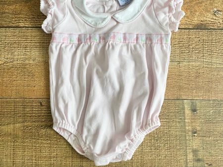 Eyelet & Ivy Pink Bunny Romper- Size 12M Online now