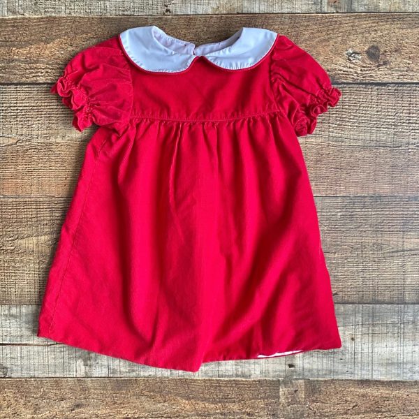 The Beaufort Bonnet Company Red Collared Cordaroy Dress- Size 2T For Discount