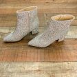 Betsey Johnson Silver Rhinestone Booties- Size 7.5 (See Notes) Fashion