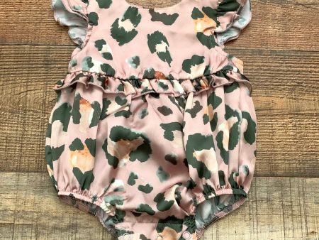 Show Me Your Mumu Mini Satin Animal Print Romper- Size 0-3M Online now