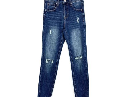 After Market Dark Wash Distressed Jeans- Size 25 (Inseam 27”) For Cheap