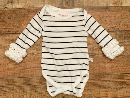 Ruffle Butts Striped Long Sleeve Onesie- Size 0-3M Online