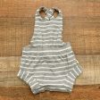 Monica + Andy Organic Cotton Grey and White Striped Romper- Size 0-3M Discount