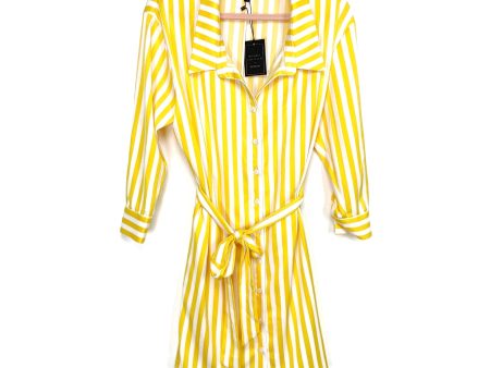 Michael Costello x Revolve Yellow White Striped Belted Dress NWT- Size S Discount