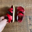 Sun San Sea Wee Red Leather Sandals- Size 3 For Cheap