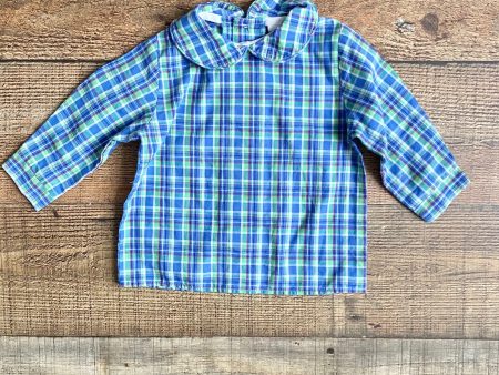 The Bailey Boys Green Plaid Collared Top- Size 12M Supply