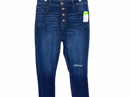 Time and Tru High Rise Button Up Skinny Jeans NWT- Size 12 (Inseam 25”) Online Hot Sale