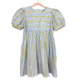 English Factory Light Blue Multicolor Striped Puffed Sleeve Babydoll Dress NWT- Size XS Hot on Sale