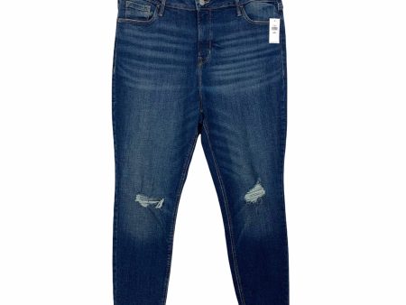 Old Navy Rockstar Super Skinny High Rise Secret-Slim Pockets Distressed Jeans NWT- Size 14 Short (Inseam 26”) Online now