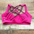 Lululemon Magenta With Magenta Animal Print Straps Padded Sports Bra- Size 8 For Discount