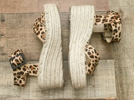 Sole Society Animal Print Espadrille Sandals- Size 7 on Sale