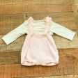 Cat & Jack Pink Knit Romper with Cream Onesie- Size 0-3M on Sale