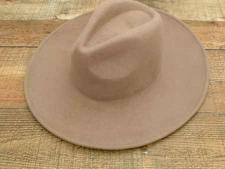 No Brand Brown Wool Wide Brim Hat (see notes) Hot on Sale