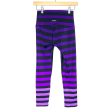 K-Deer Purple Shades Black Strip High Waisted Leggings-Size S (Inseam 20 ) Supply